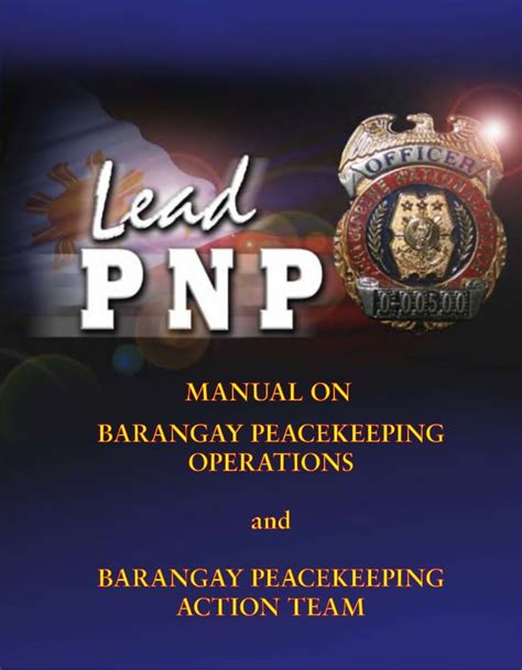 Manual on barangay peacekeeping operations and bpat.